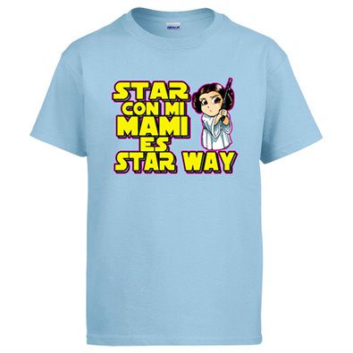 Camiseta Star con mi mami es star way Leia