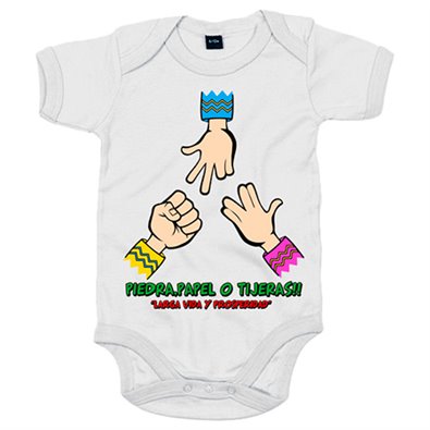 Body bebé Star Trek Piedra, Papel, Tijera, Larga Vida Y Prosperidad