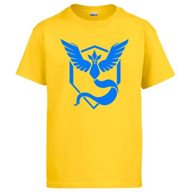 De Dios Capilla embrague Camiseta Pokemon Go equipo Sabiduría Mystic azul