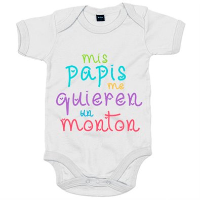 Body bebé Mis papis me quieren un montón