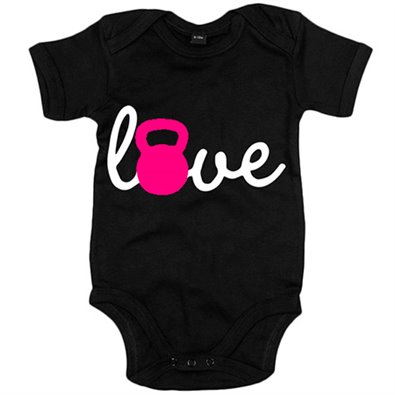 Body bebé Love Crossfit kettlebell rosa