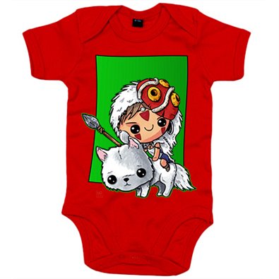Body bebé parodia kawaii de La Princesa de los espiritus vengadores con mascota