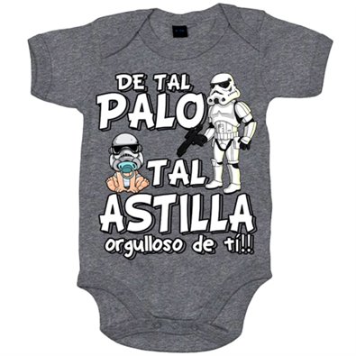 Body bebé Star Wars Stormtrooper clon de tal palo tal astilla orgulloso de ti