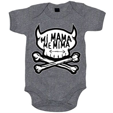 Body bebé mi mamá me mima calavera diablillo