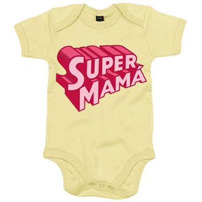 Body bebé super mamá logo 