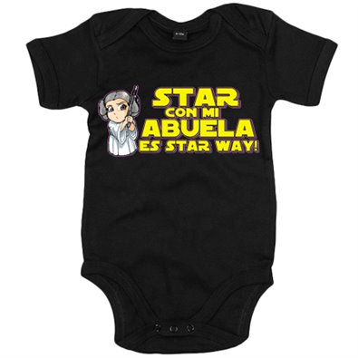 Body bebé Star Wars Star con mi abuela es Star Way Princesa Leia