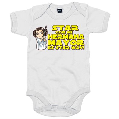 Body bebé parodia princesa de las galaxias estar con mi hermana mayor es star way
