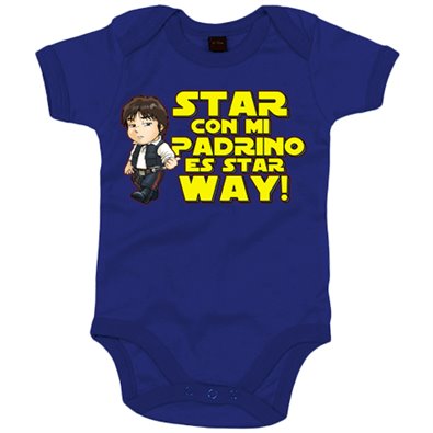 Body bebé Star Wars Star con mi padrino es Star Way Han Solo