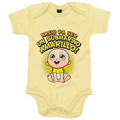 Body bebé nacido para ser un submarino amarillo para aficionado al fútbol de Villarreal