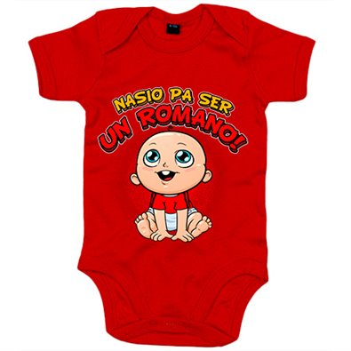 Body bebé nacido para ser Romano para aficionado al fútbol de Tarragona