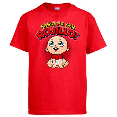 Camiseta nacido para ser Rojillo aficionado al fútbol de Pamplona