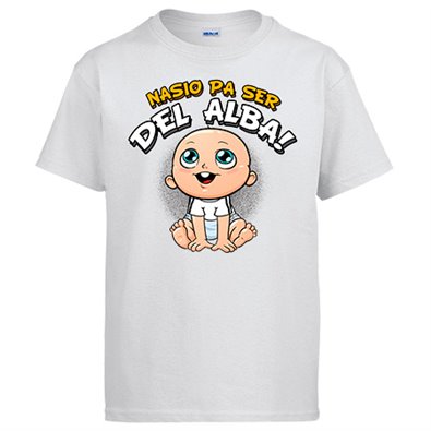 Camiseta nacido para ser del Alba para aficionado al fútbol de Albacete