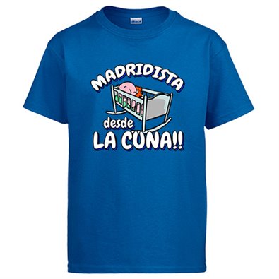 Camiseta Madridista desde la cuna para aficionado al fútbol Merengue Madrid