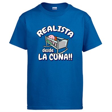 Camiseta Realista txuri urdin desde la cuna para aficionado al fútbol