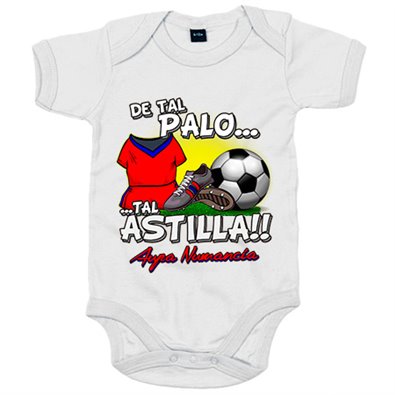 Body bebé de tal palo tal astilla de Numancia para aficionado al fútbol