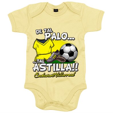 Body bebé De tal palo tal astilla para hijos y padres aficionados al fútbol de Villarreal