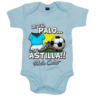 Body bebé de tal palo tal astilla de Celta para aficionado al fútbol