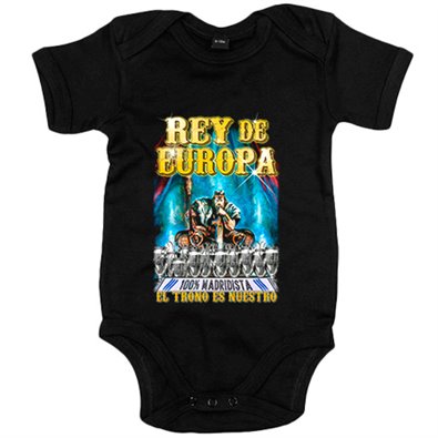 Body bebé Madrid fútbol Rey de Europa El Trono es nuestro