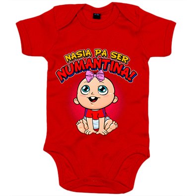 Body bebé nacida para ser Numantina para aficionada al fútbol de Soria