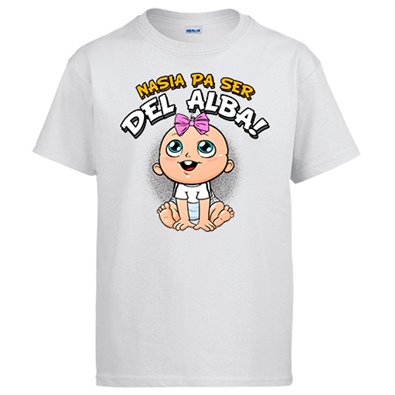 Camiseta nacida para ser del Alba para aficionada al fútbol de Albacete