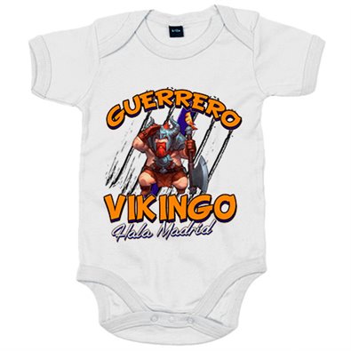 Body bebé Guerrero Vikingo merengue Madrid fútbol