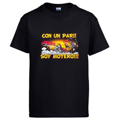 Camiseta con un par soy motero