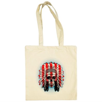 Bolsa de tela indio rojiblanco