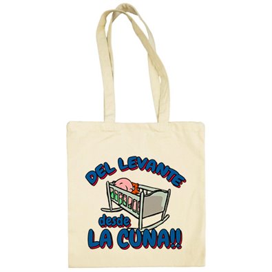 Bolsa de tela del Levante desde la cuna fútbol
