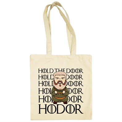 Bolsa de tela parodia Hodor frase Hold The Door