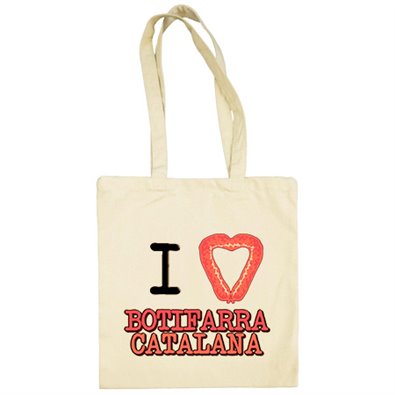 Bolsa de tela I Love botifarra Catalana
