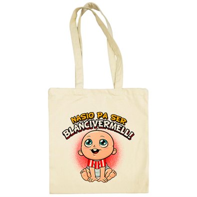 Bolsa de tela nacido para ser Blanc i Vermell Girona fútbol