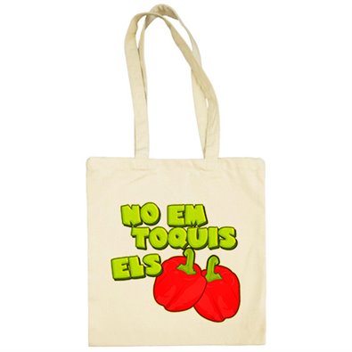 Bolsa de tela No em toquis els pebrots