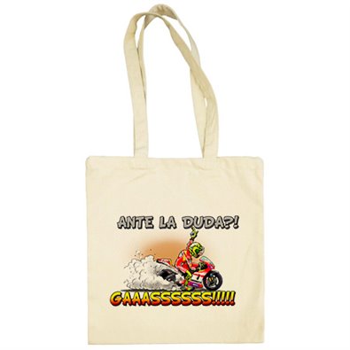 Bolsa de tela para motero ante la duda gaaaaasss