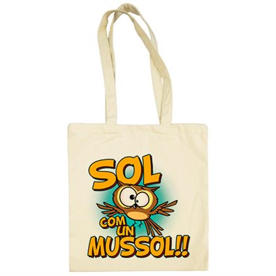 Bolsa de tela Sol com un mussol