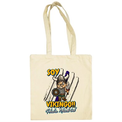 Bolsa de tela soy Vikingo Madrid merengue