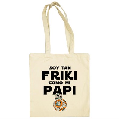 Bolsa de tela Soy tan friki como papi