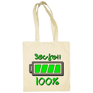 Bolsa de tela Sóc jo al cent per cent
