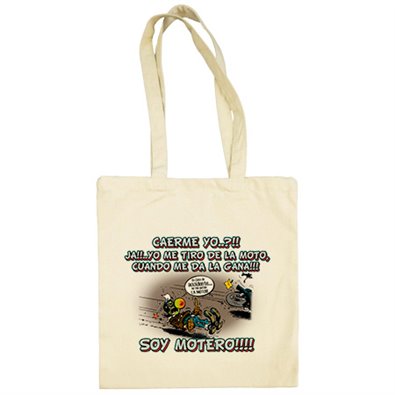 Bolsa de tela yo me tiro de la moto cuando me da la gana soy motero