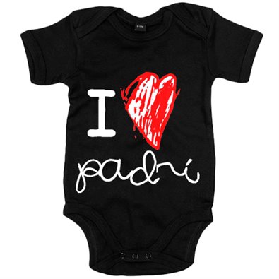 Body bebé I Love padri FONS NEGRE