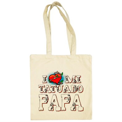 Bolsa de tela I Love mi tatuado papá