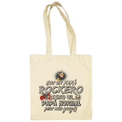Bolsa de tela soy un papá rockero como un papá normal pero más guay