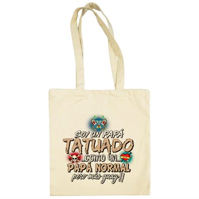 Bolsa de tela soy un papá tatuado como un papá normal pero más guay