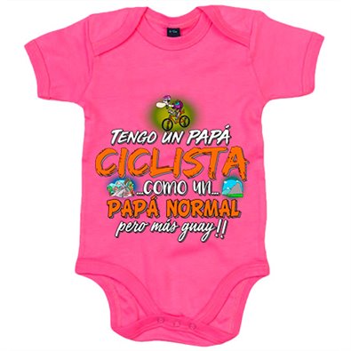 Body bebé tengo un papá ciclista como un papá normal pero más guay Body bebé tengo un papá ciclista como un papá normal pero más guay