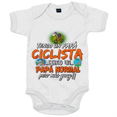 Body bebé tengo un papá ciclista como un papá normal pero más guay