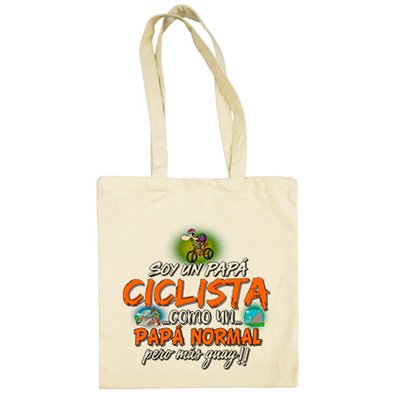 Bolsa de tela soy un papá ciclista como un papá normal pero más guay