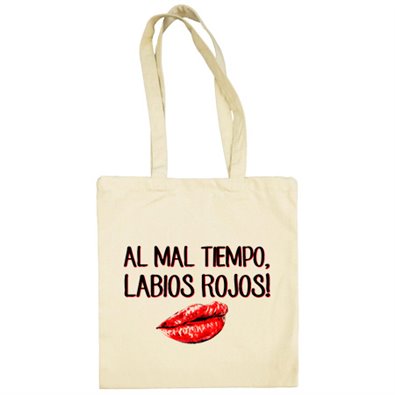 Bolsa de tela Al mal tiempo labios rojos