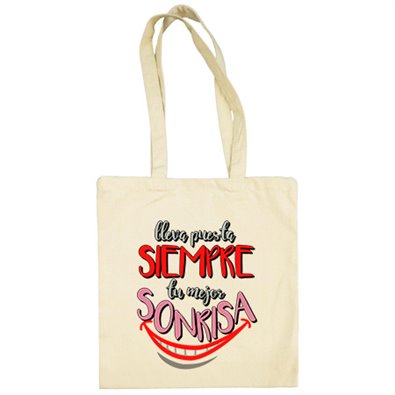 Bolsa de tela lleva puesta siempre tu mejor sonrisa