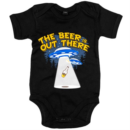 Body bebé The Beer Is Out There friki cervezero