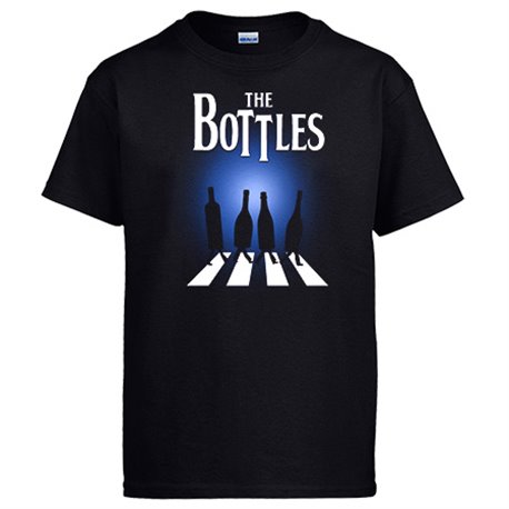 Camiseta The Bottles dibujo divertido parodia The Beatles