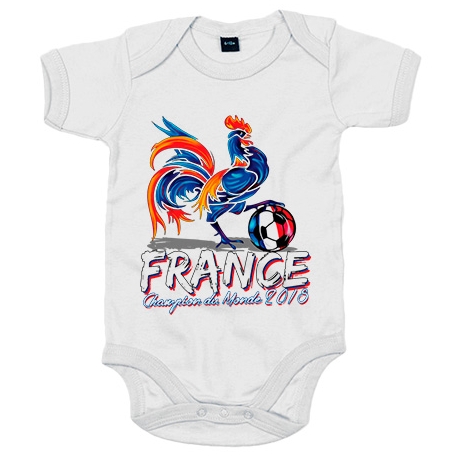 Body bebé France Champion du Monde 2018 les Bleus